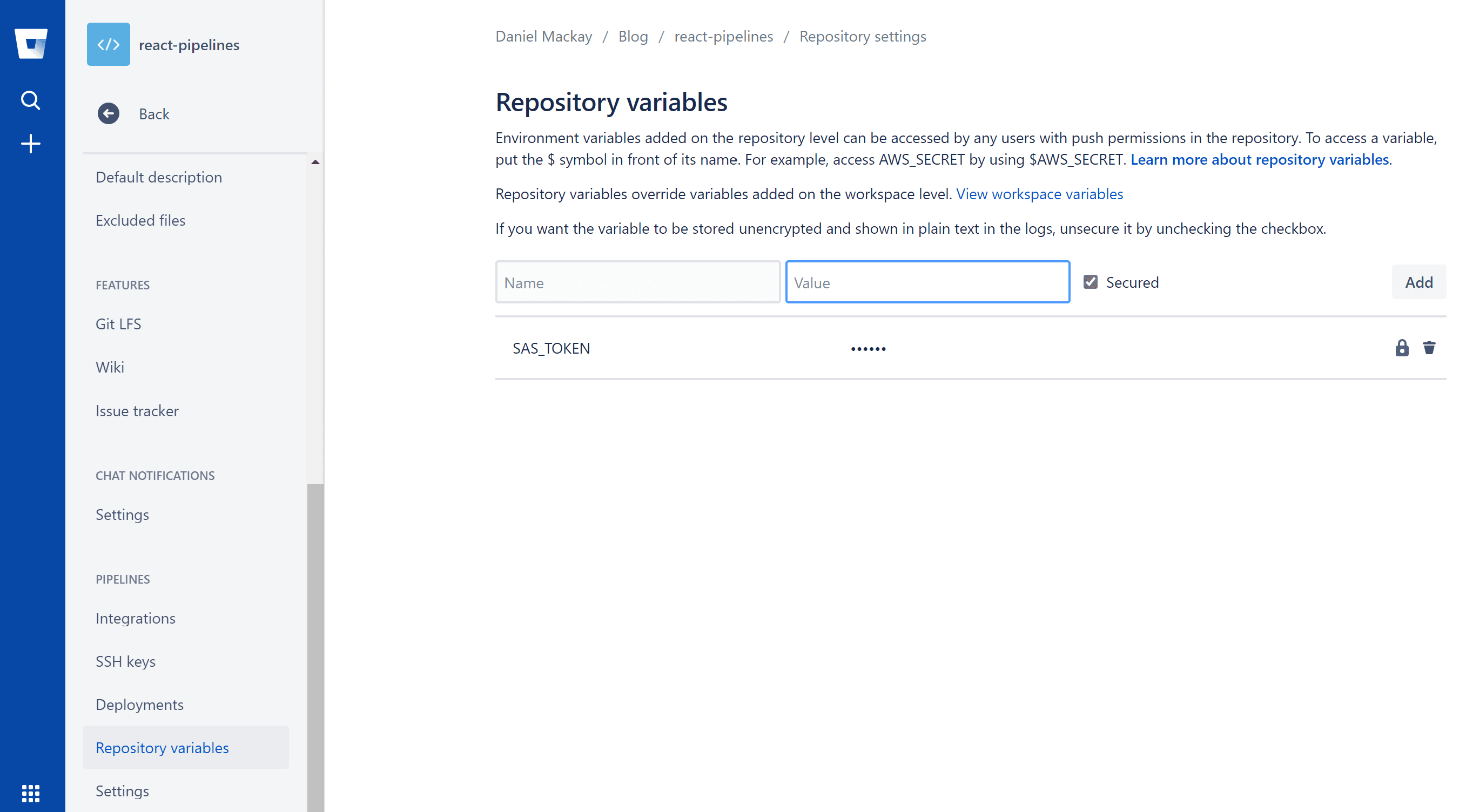 Repo Variable